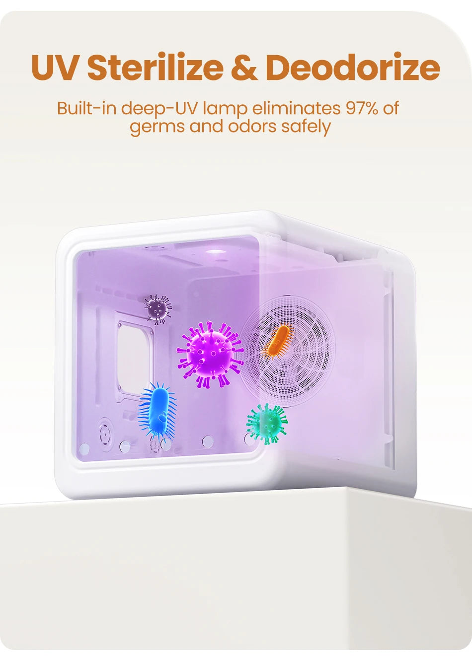 Boîte de séchage intelligente pour animaux de compagnie de 70 L avec séchage à 360° et contrôle automatique de la température