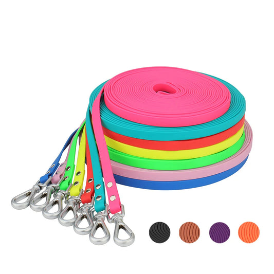 Waterproof PVC Long Dog Leash – Easy Clean Training Lead 1.5m to 20m