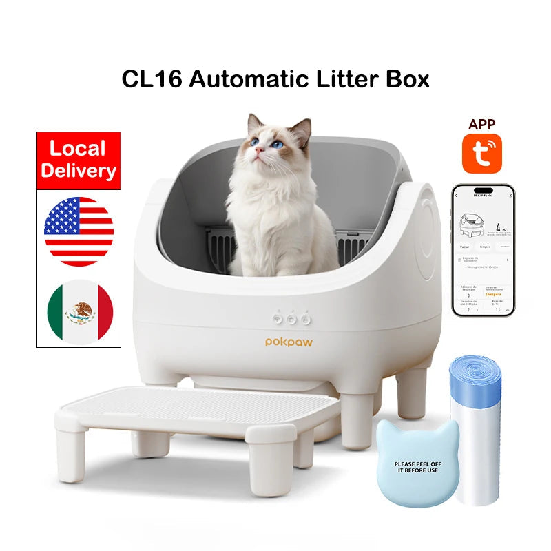 76L Large Automatic Self-Cleaning Cat Litter Box – Smart Open Sandbox