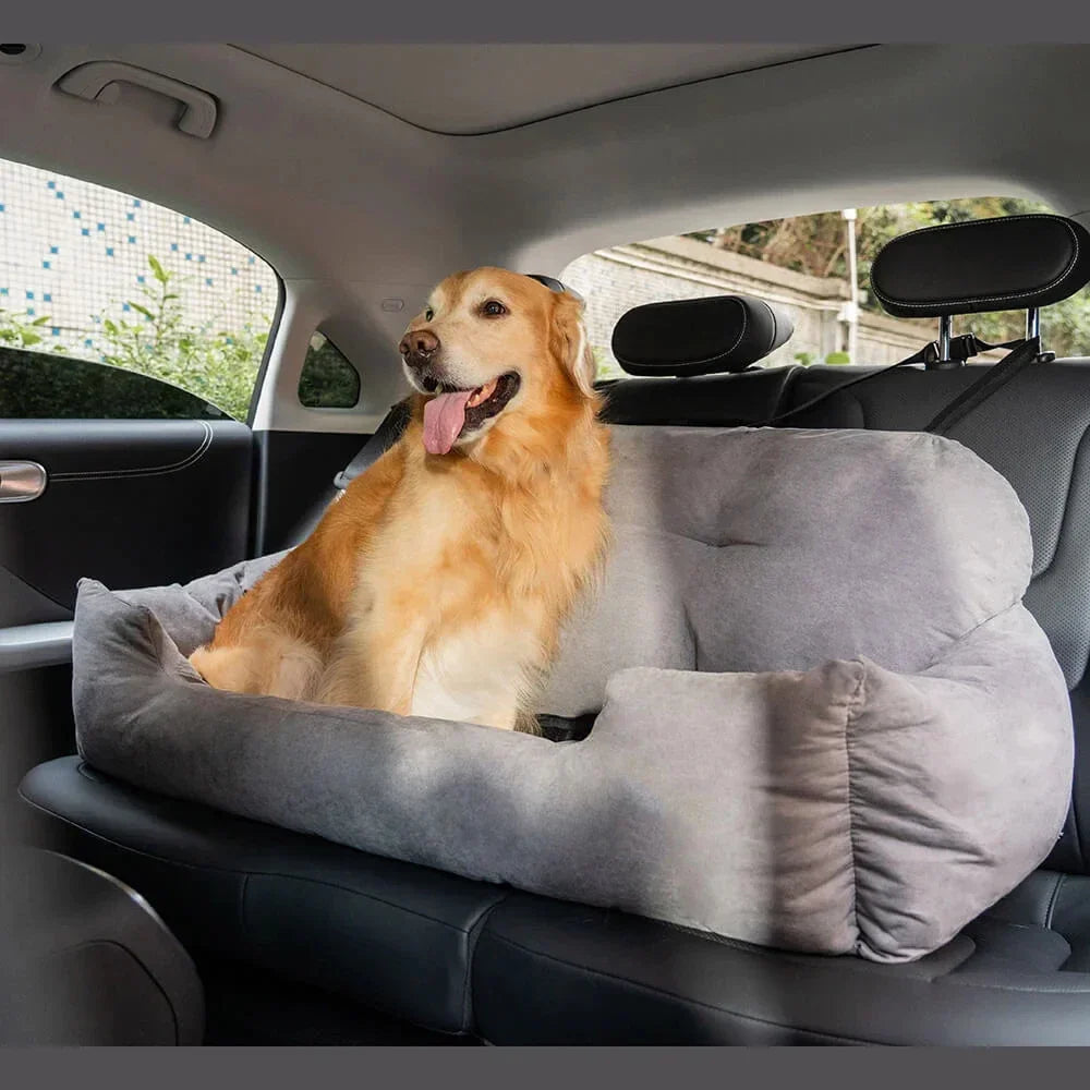 Rear Seat Dog Travel Bed with Removable Cover