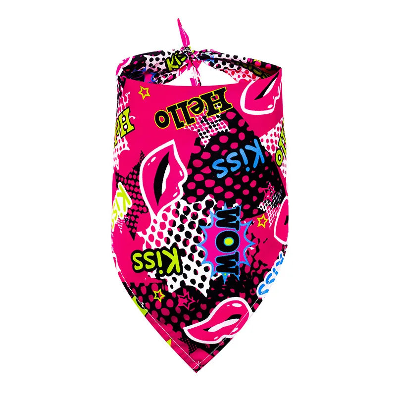 Printed Bandana Scarf for Dogs