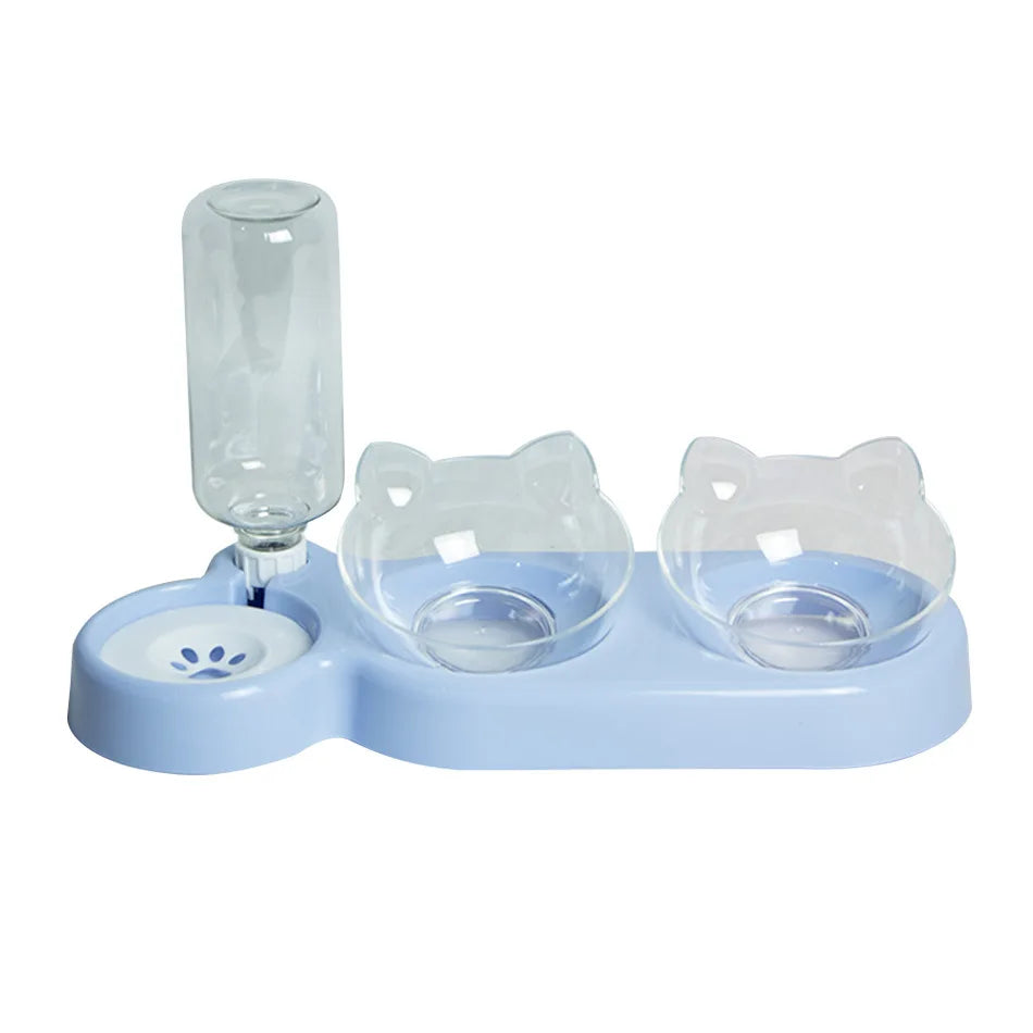 Elevated Double Pet Bowl Feeder – Raised Food & Water Station for Cats & Dogs
