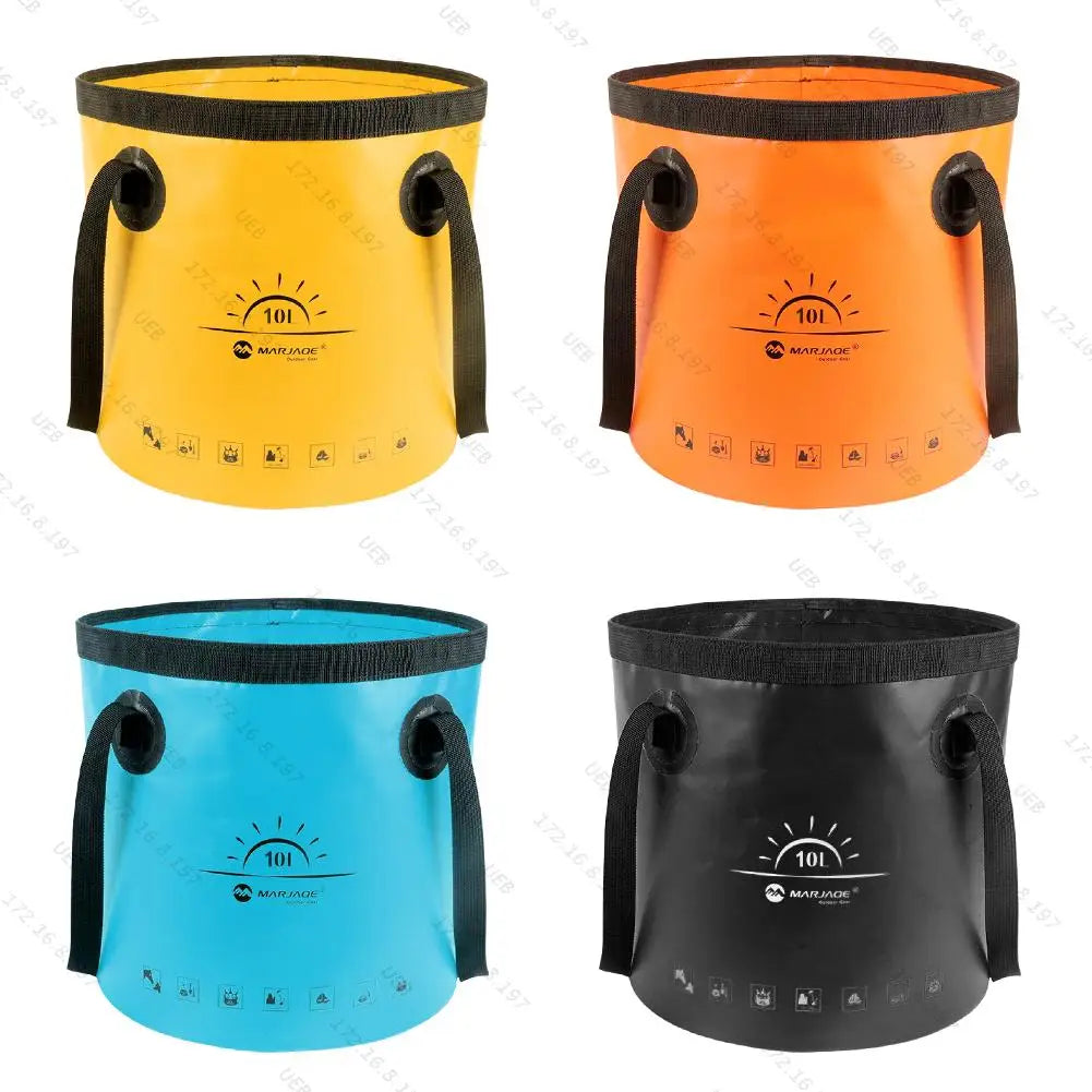 12V Portable Camping Shower Pump with Foldable Bucket Options