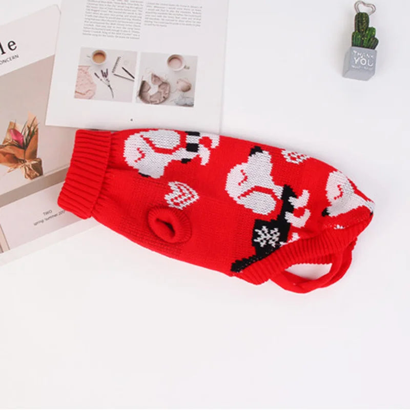 Animal Print Knit Sweater for Cats & Small Dogs