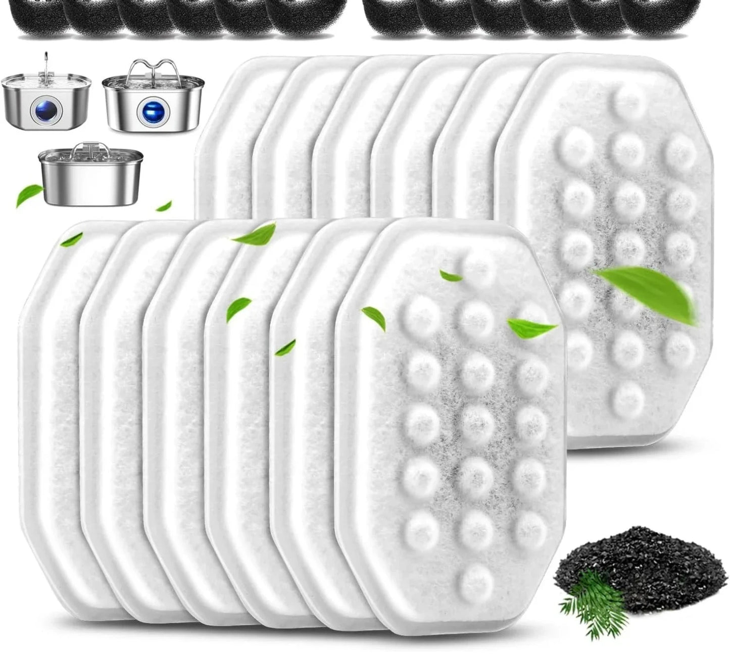 Cat Water Fountain Replacement Filters & Sponges Set