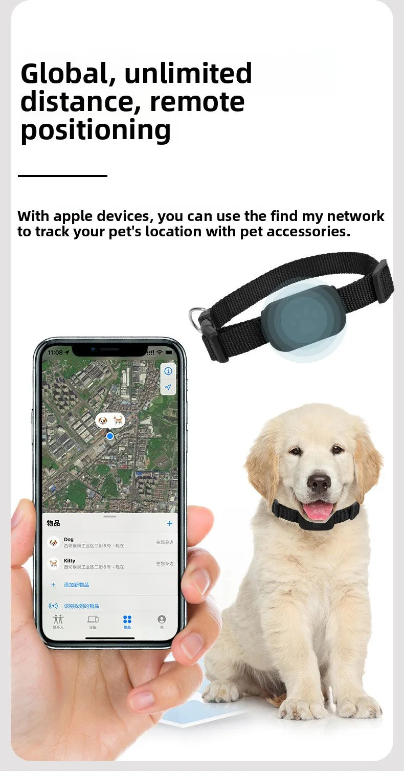 Apple Find My Pet Collar Tracker for Cats & Dogs