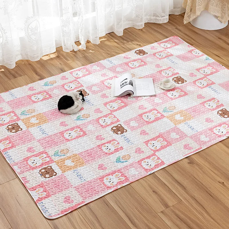 Washable Cotton Pet Floor Mat – Multi-Use Bedding Pad