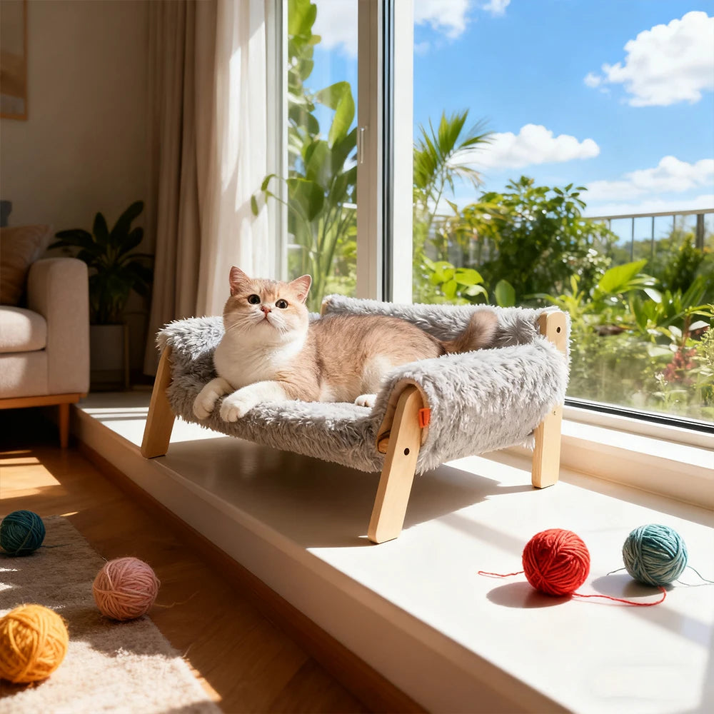 Raised Plush Pet Sofa Bed