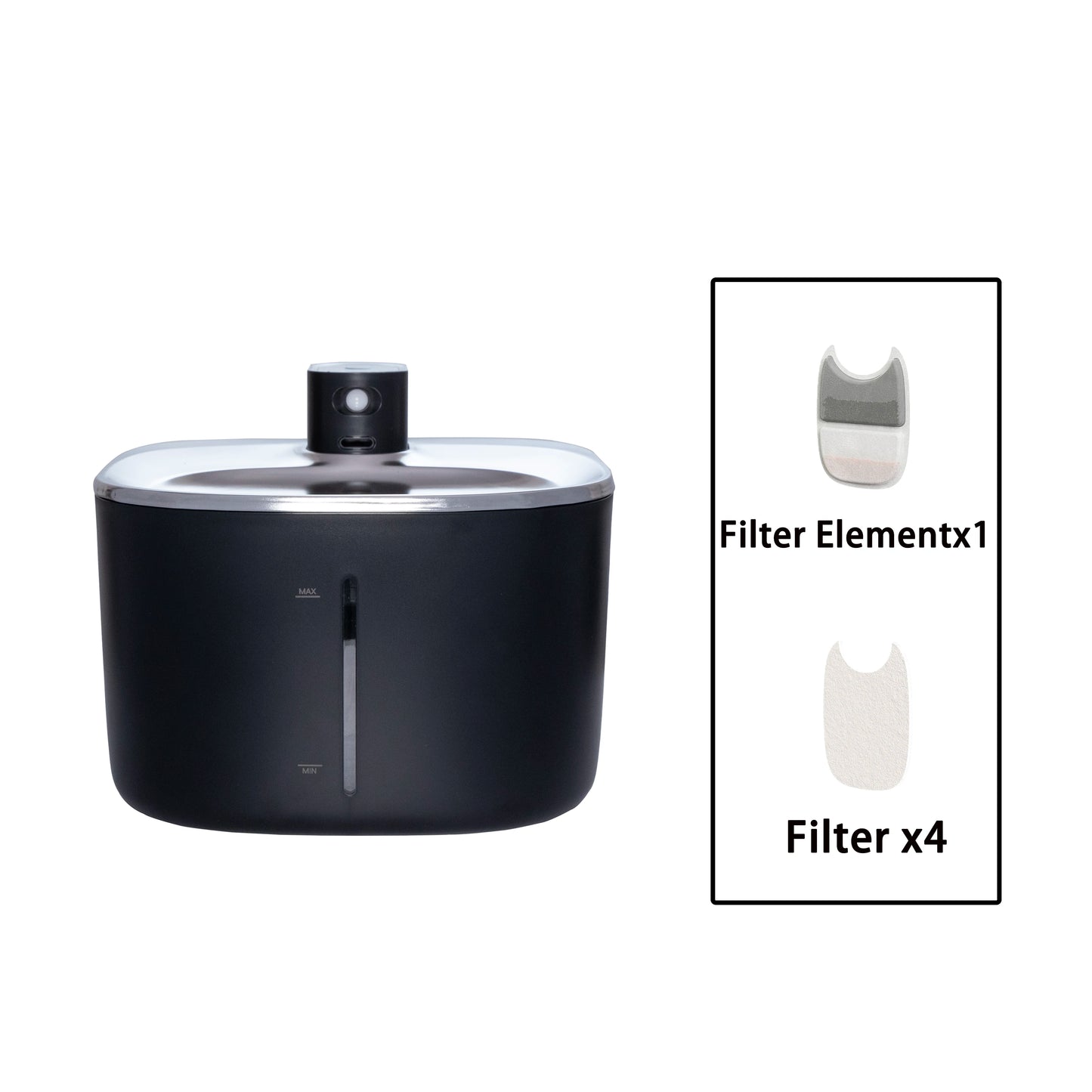 4L Stainless Steel Wireless Pet Water Fountain with Motion Sensor