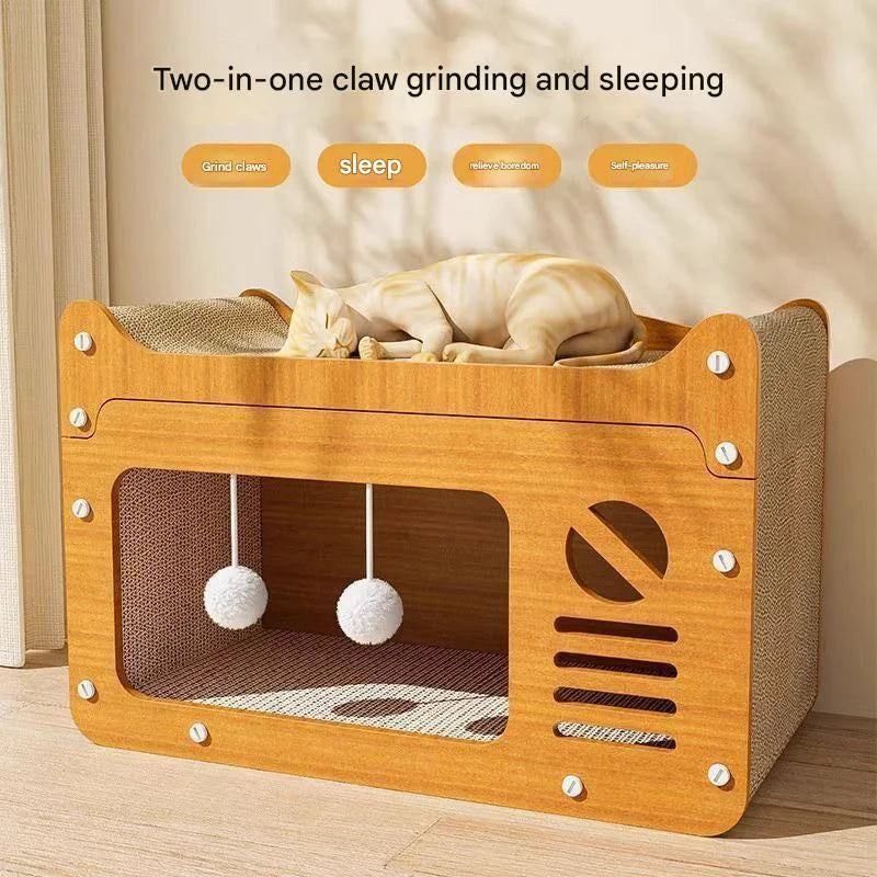 2-in-1 Cat Scratching Board & Post
