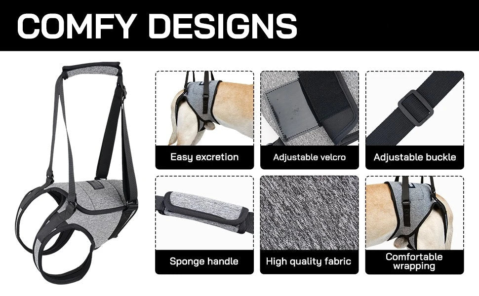 Rear Support Dog Lift Harness for Elderly, Injured & Arthritic Dogs
