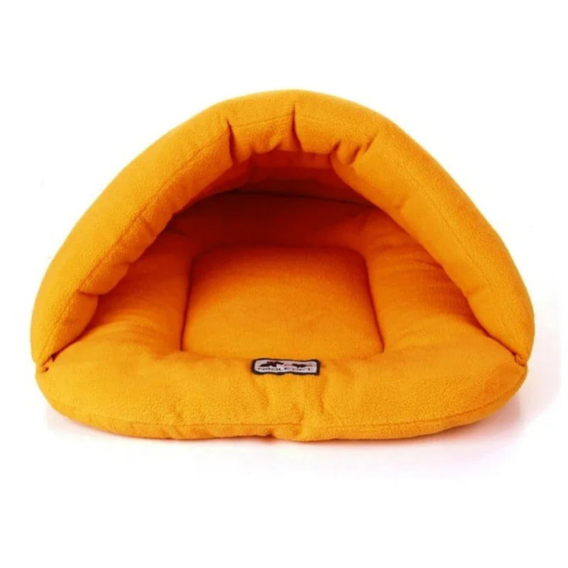 Slipper-Shaped Cave Pet Bed – Warm Cotton Nest for Cats & Small Dogs
