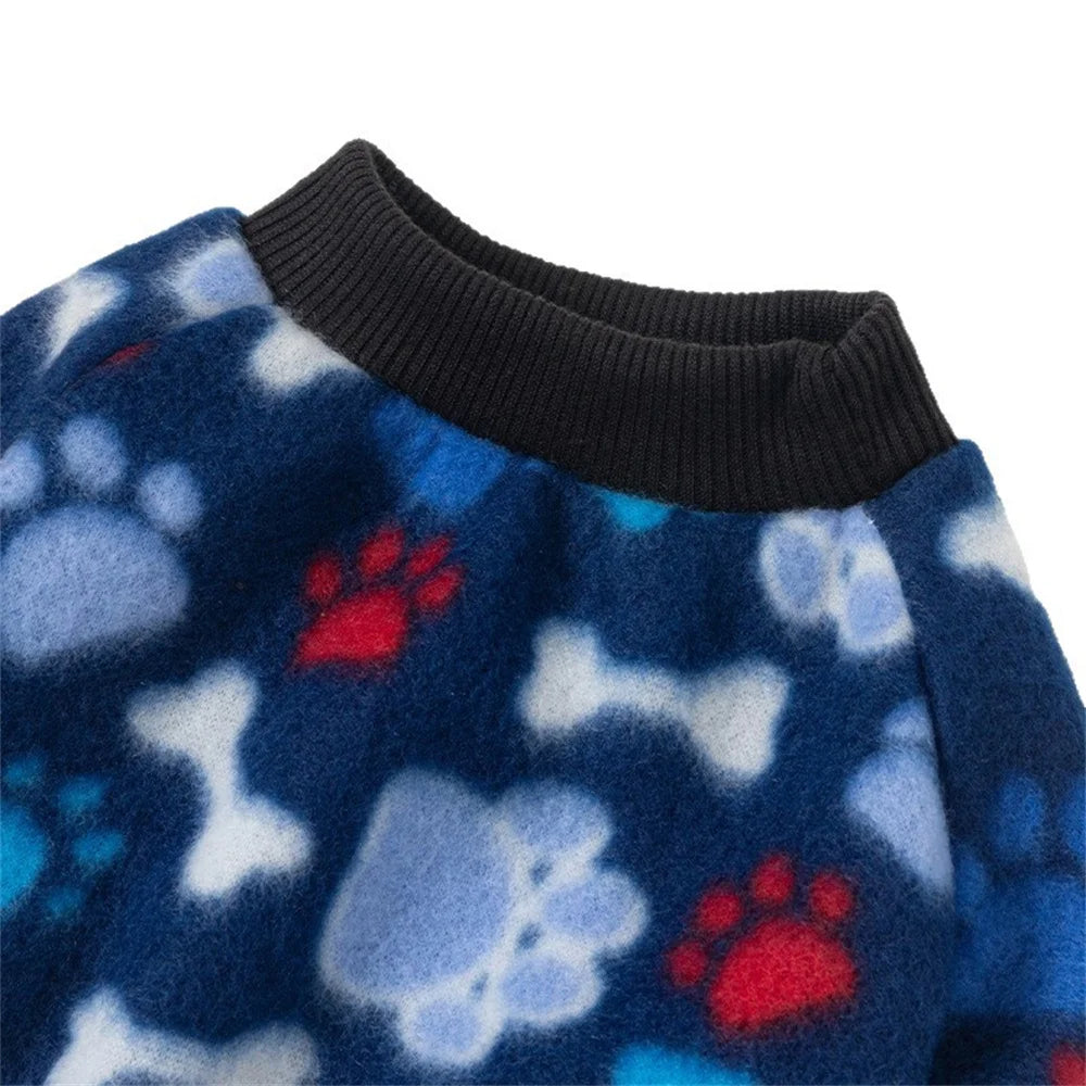 Printed Fleece Pet Pullover Sweater