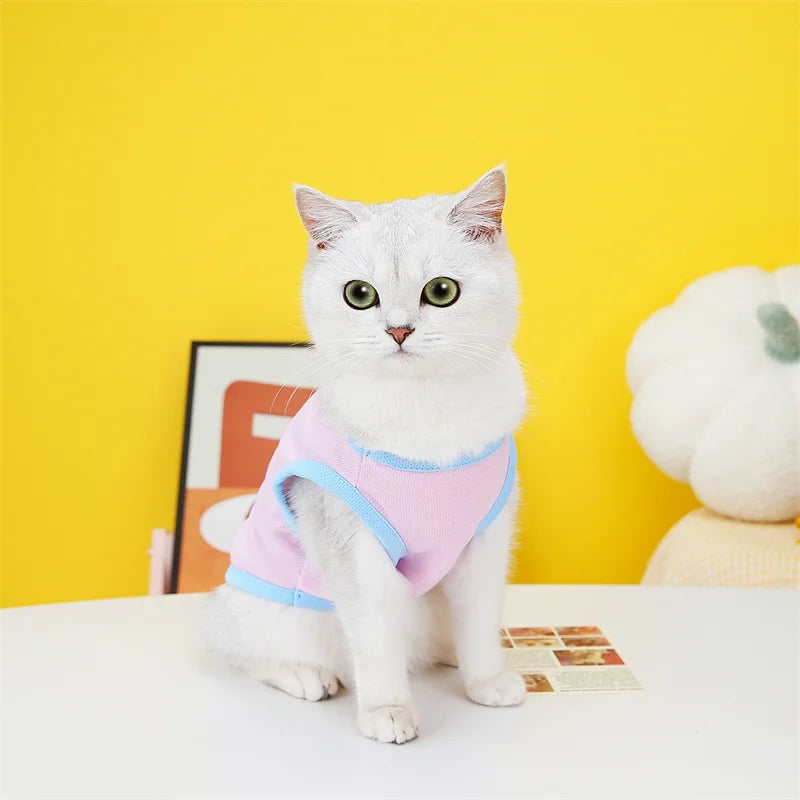 Cartoon Print Summer Vest for Cats & Small Dogs