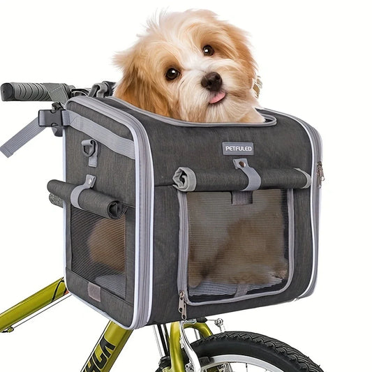 Expandable Pet Travel Carrier with Mesh Windows
