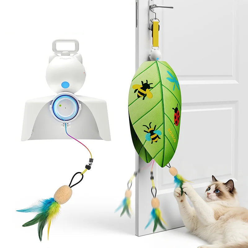 Automatic Hanging Laser & Feather Cat Toy