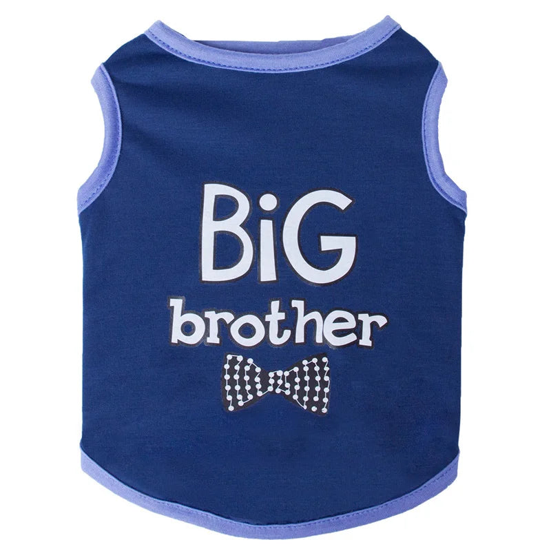 Letter Print Sleeveless Vest for Small Dogs