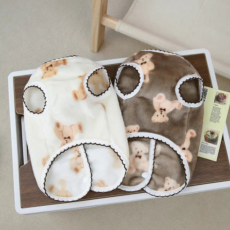 Plush Velvet Jumpsuit for Small Dogs and Cats