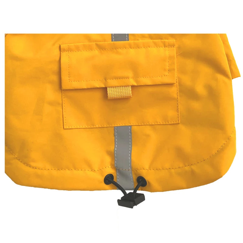 Reflective Waterproof Dog Raincoat with Built-In Harness