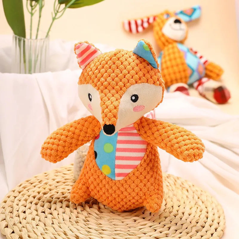 Jouets de dentition en peluche pour animaux - Jouets à mâcher couineurs et résistants aux morsures pour chiens et chats