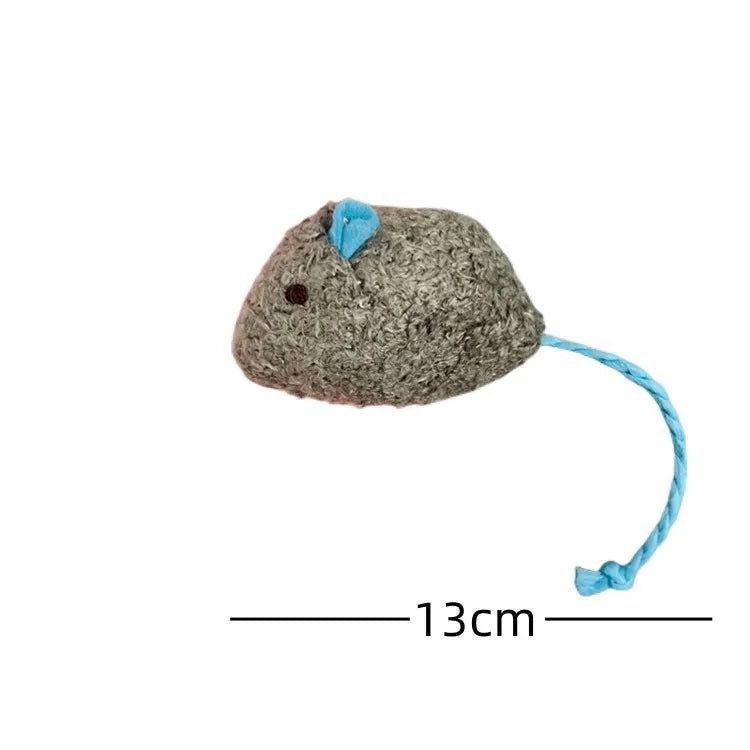Plush Mouse Toy Set for Cats - Interactive Feather Toys