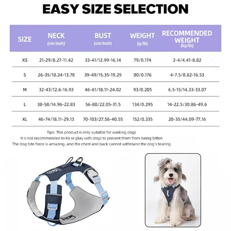 Lightweight No-Pull Reflective Dog & Cat Harness Vest