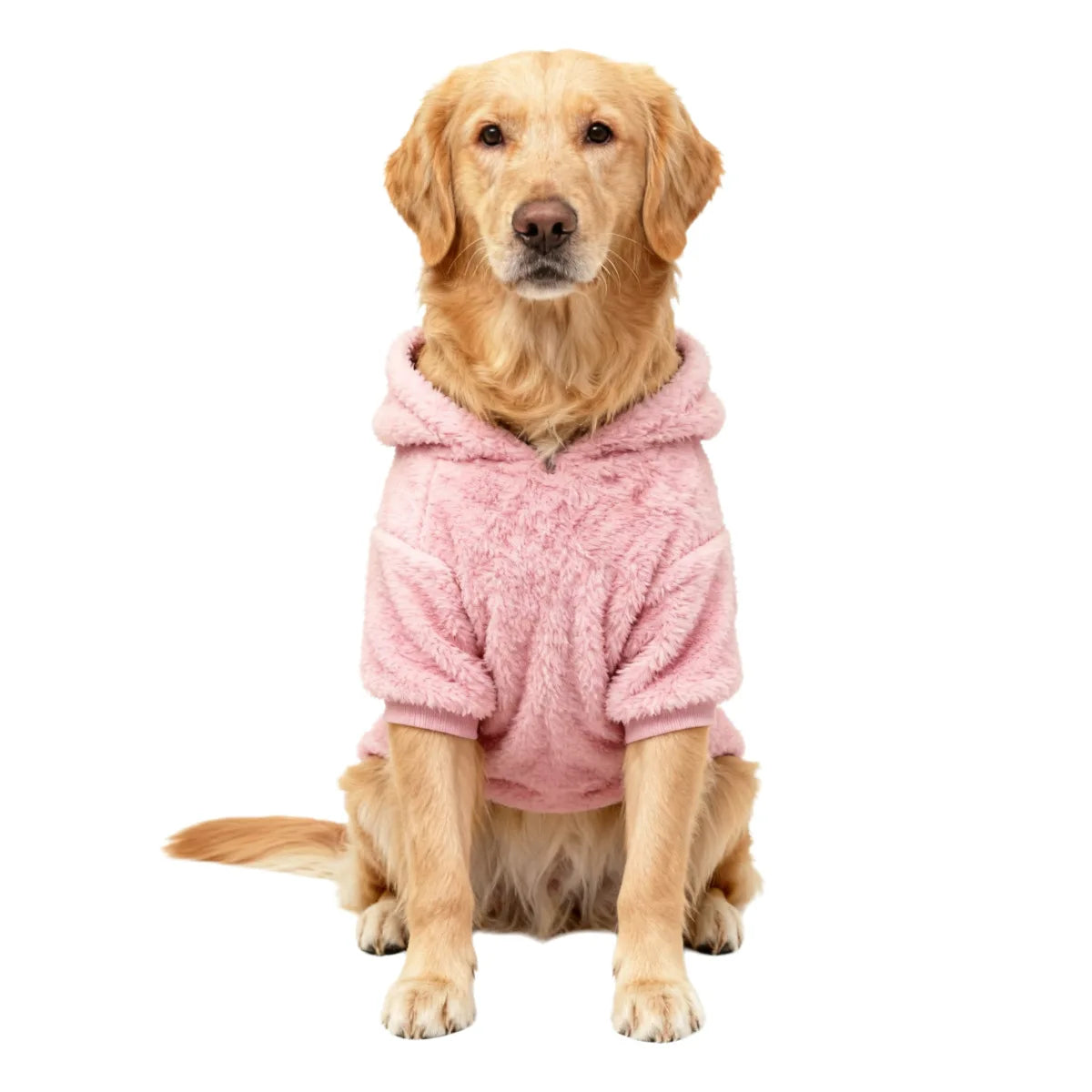 Plush Fleece Dog Hoodie | Soft Warm Winter Outdoor Coat for Medium & Large Dogs