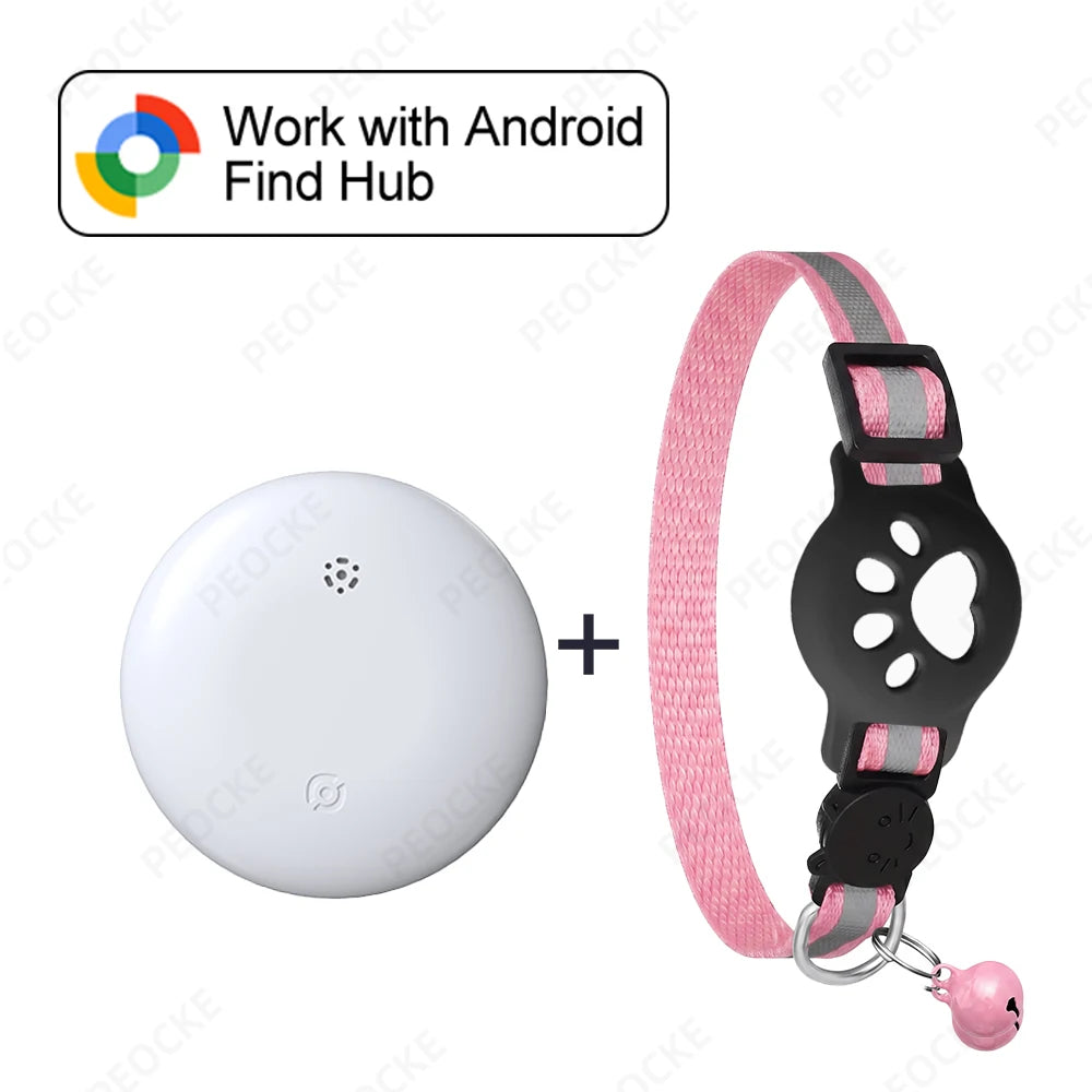 Google Find Hub Smart Location Tag for Android — Pet Collar, Keys & Bags