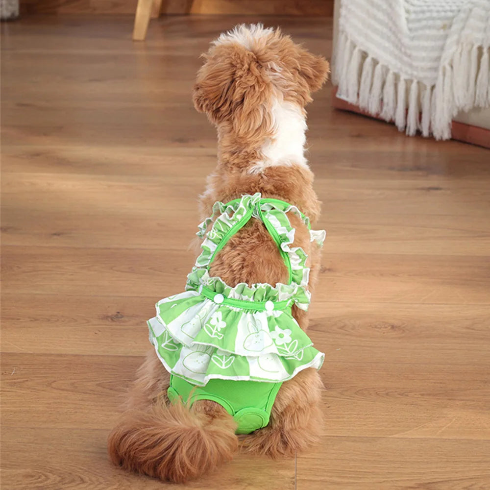 Female Dog Physiological Pants with Cute Print