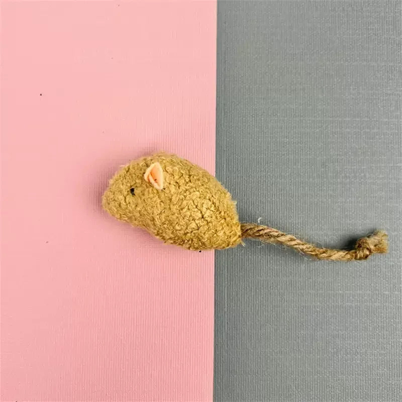 Plush Mouse Cat Toy - Colourful Catnip Mice for Kittens (20 Pack)
