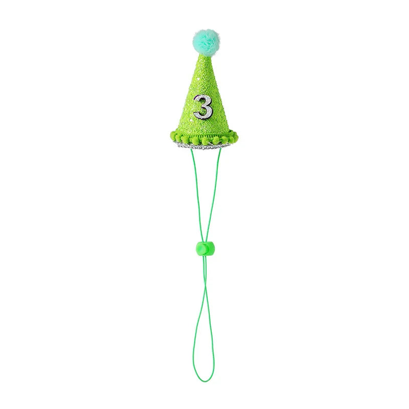 Adjustable Birthday Hat & Headdress for Dogs & Cats