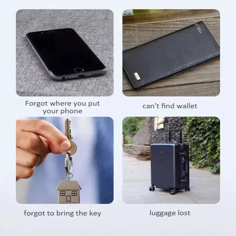 Ultra-Compact 30mm Bluetooth Tracker for Pets, Keys & Bags — Leather Sleeve Option