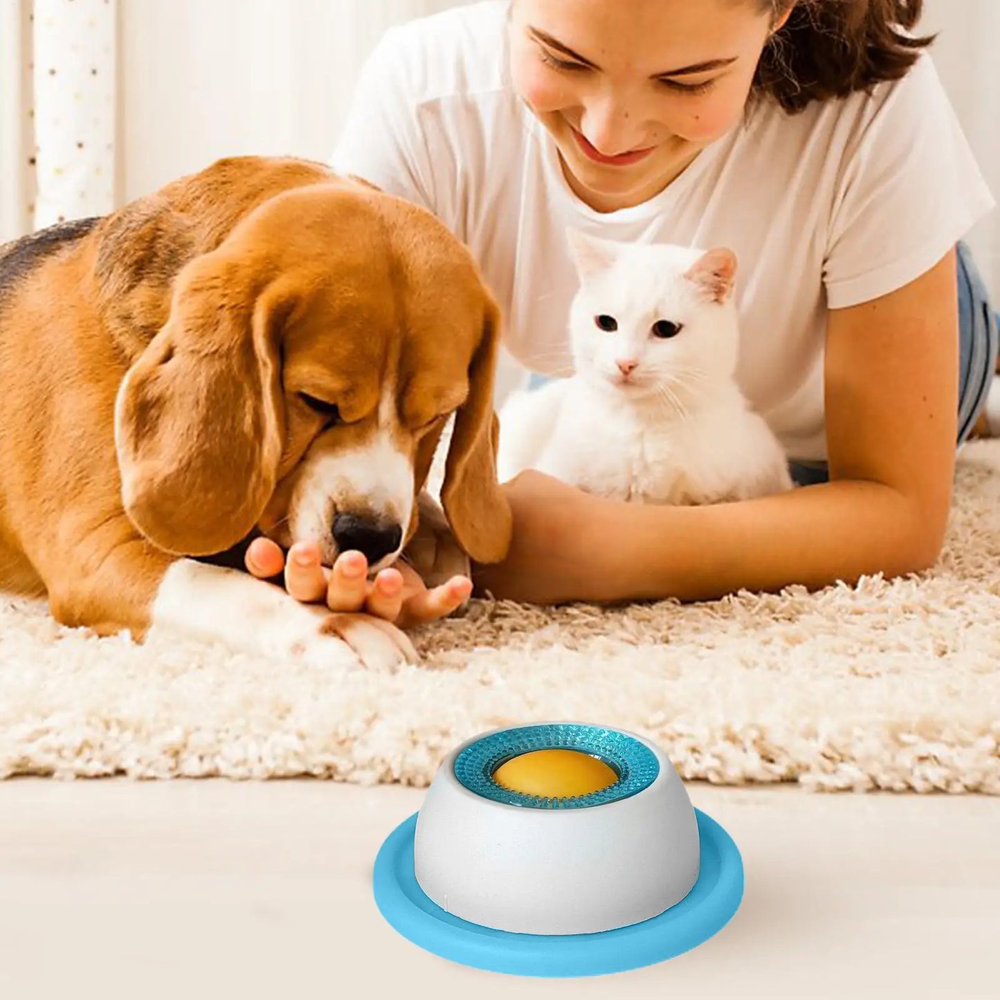 Slow Feeder Lick Mat & Puzzle Toy for Dogs & Cats