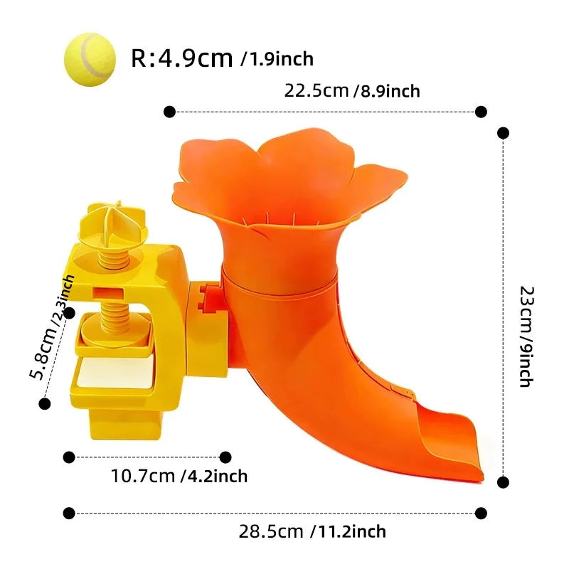 Clamp-Mounted Dog Ball Trainer