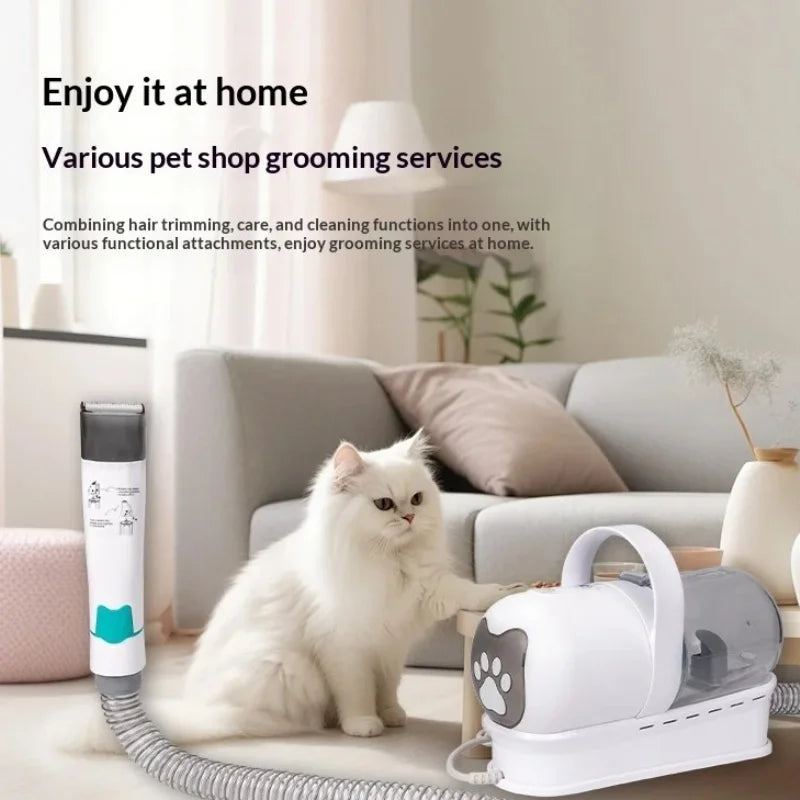 7-in-1 Pet Grooming Vacuum | Hair Trimmer & Suction | Cat & Dog