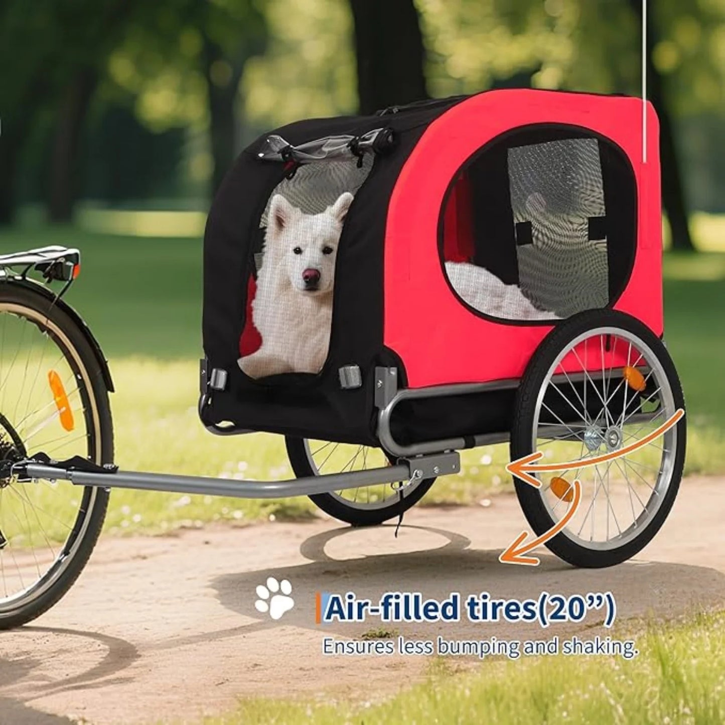 Dog Bike Trailer & Jogger with Air Tires | Up to 40kg