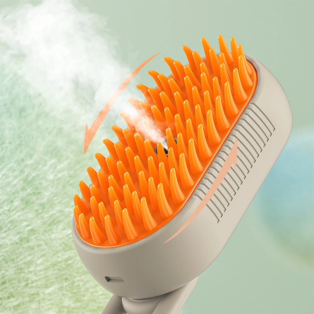3-in-1 Electric Steam Spray Grooming Brush for Cats & Dogs