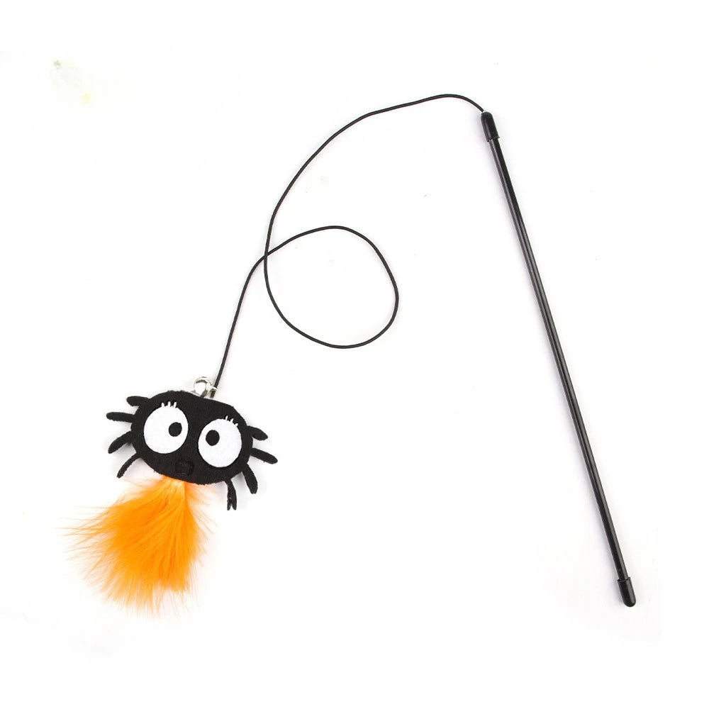 Halloween Cat Toy Variety Set with Wand, Mouse and Bell