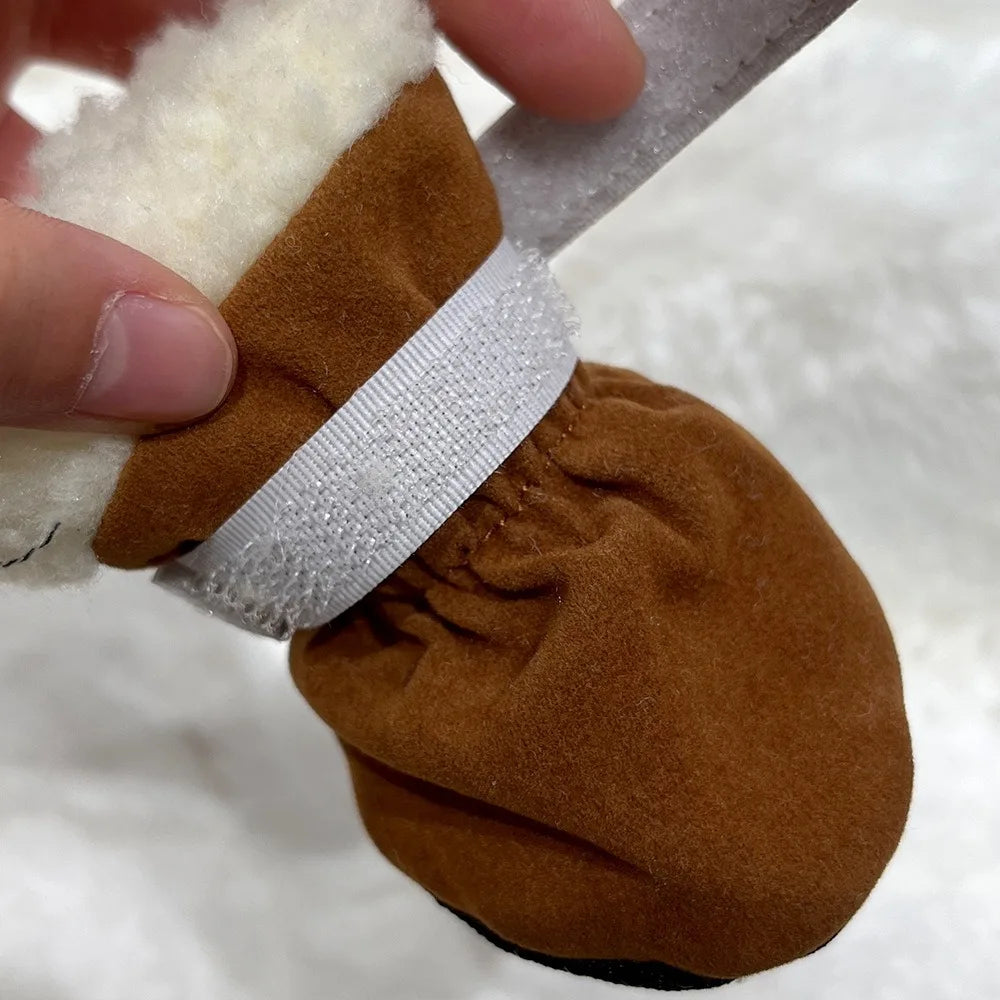 Bottes antidérapantes d'hiver pour chiens | Lot de 4 pour petits et moyens chiens et chats