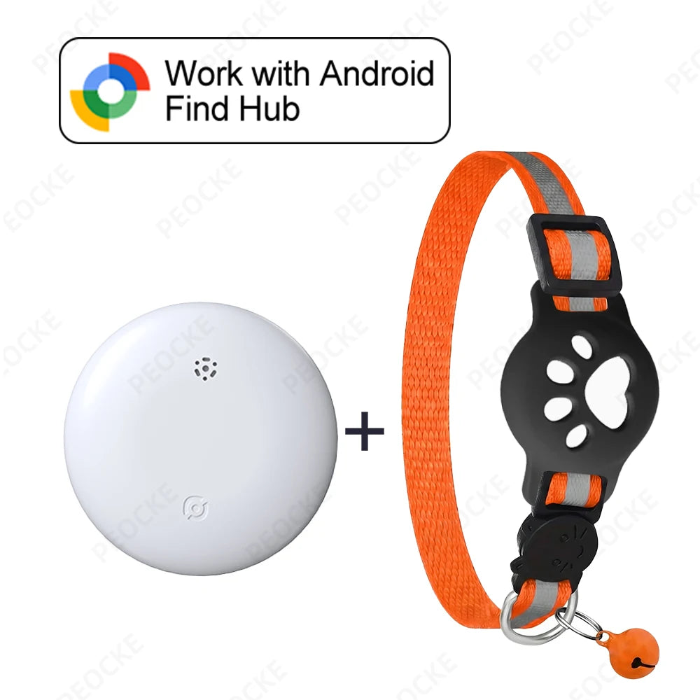 Google Find Hub Smart Location Tag for Android — Pet Collar, Keys & Bags