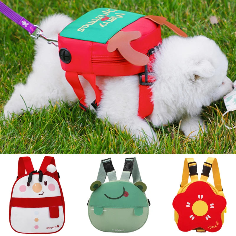 Cartoon Print Backpack Harness for Small Dogs & Puppies