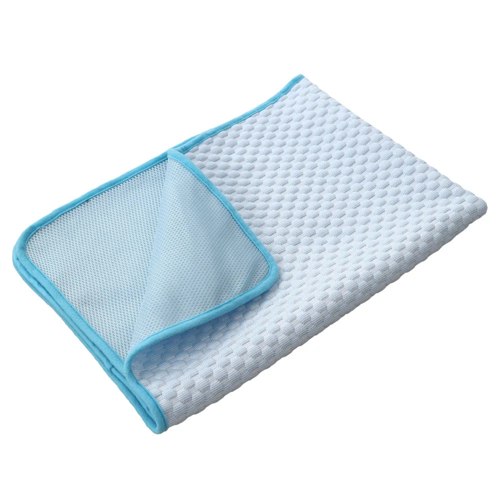 Ice Silk Cooling Mat for Cats & Dogs — Breathable Summer Pet Nest in 3 Colours & 6 Sizes