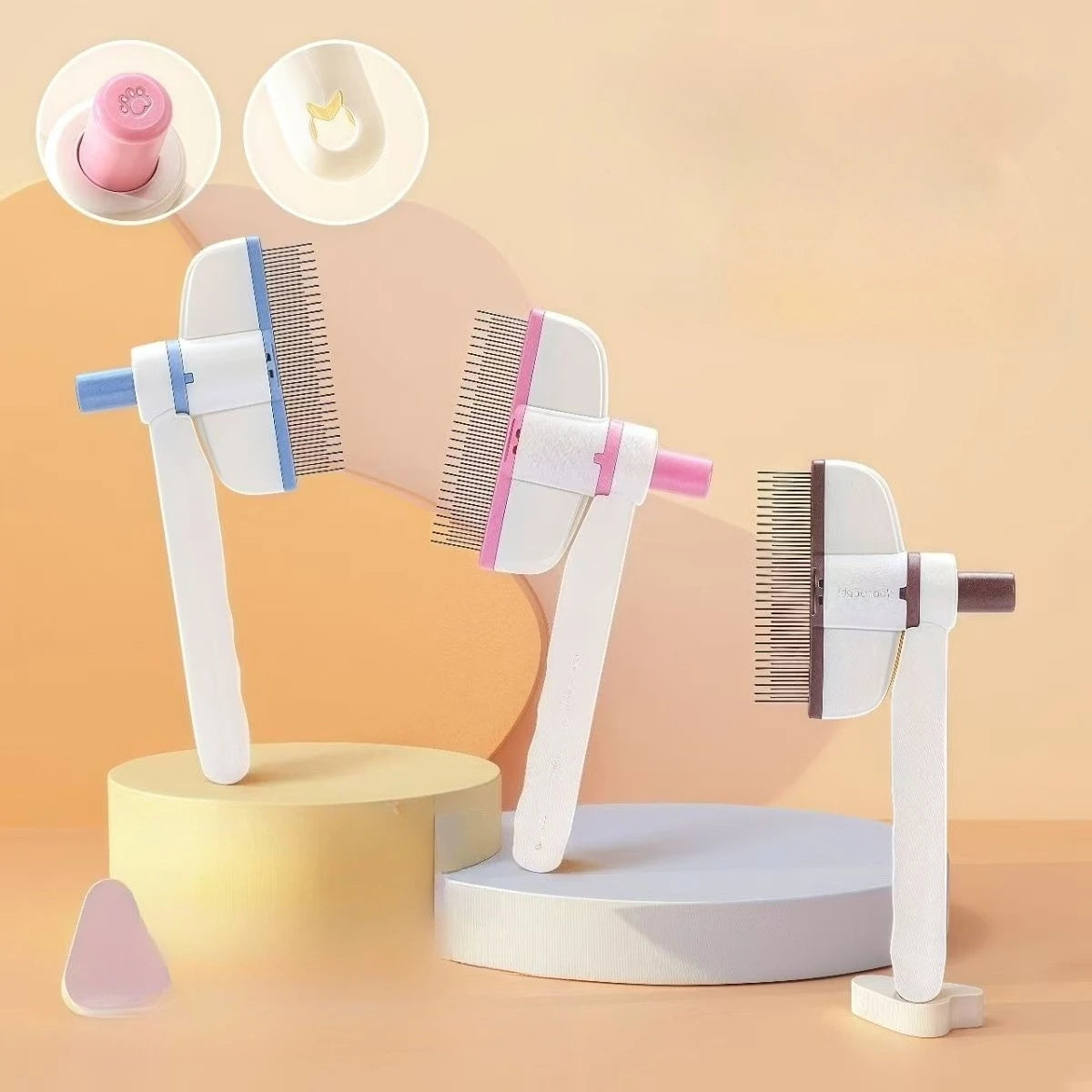 Rotating Dense Toothed Cat Comb for Hair Removal