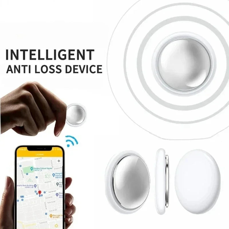 Ultra-Compact 30mm Bluetooth Tracker for Pets, Keys & Bags — Leather Sleeve Option