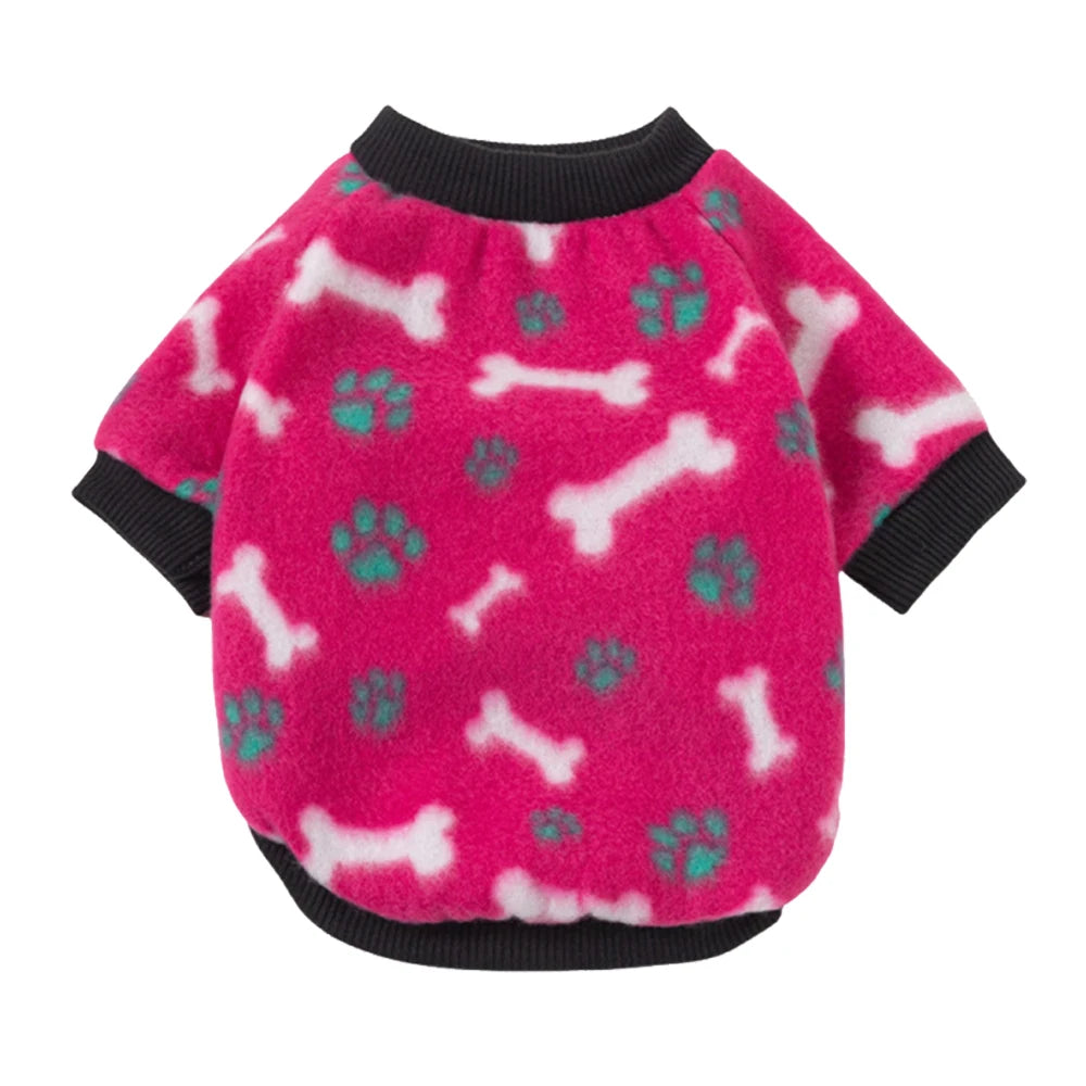 Printed Fleece Pet Pullover Sweater