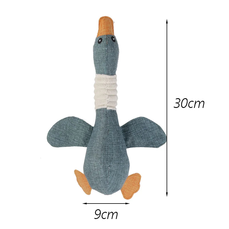 Duck Chew & Molar Toy for Dogs — Linen & Down, 25–34 cm