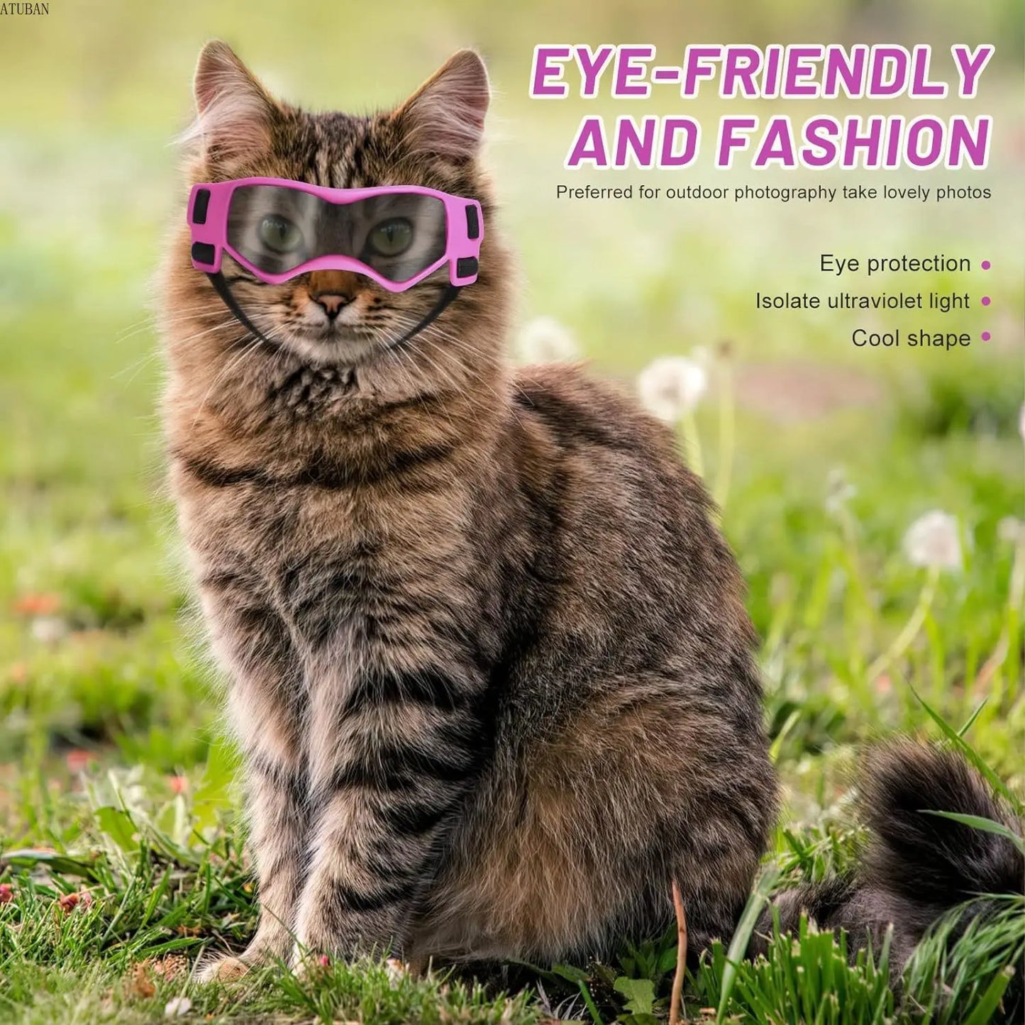 Cat Sunglasses - UV Protection Goggles for Small Pets