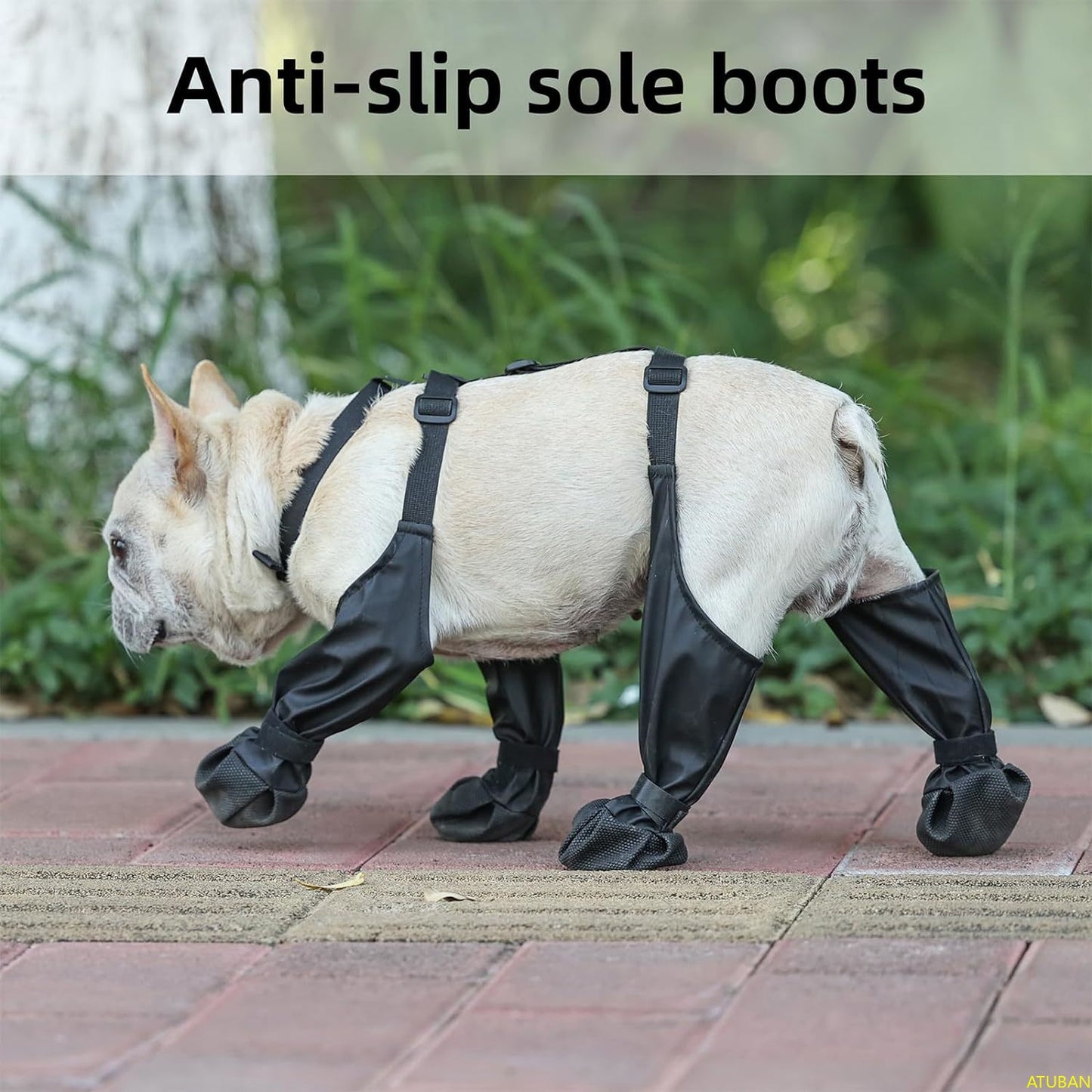 Bottes imperméables pour chien - Chaussures de protection antidérapantes pour la marche en extérieur