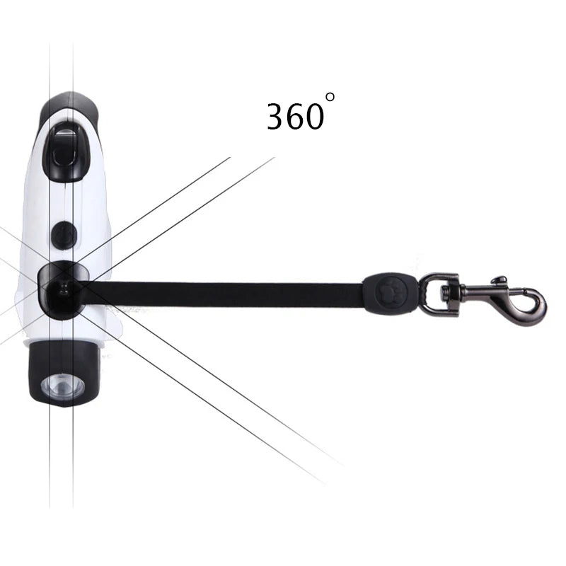 LED Retractable Dog Leash with Light