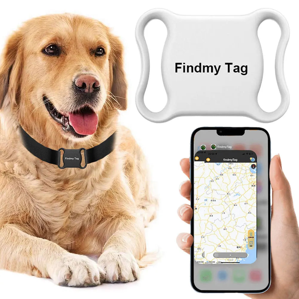 IP67 Bluetooth Pet Tracker with Collar for Dogs & Cats — Findmytag App
